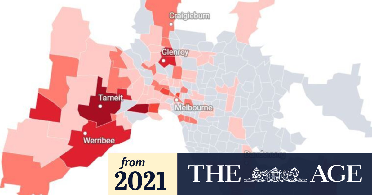 Victoria COVID The postcodes with active COVID19 cases